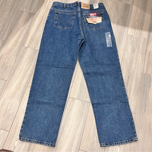 Levi’s 638 Orange Tab Jeans men’s sz36 Blue Relaxed Straight Denim DEADSTOCK NWT - Picture 2 of 6